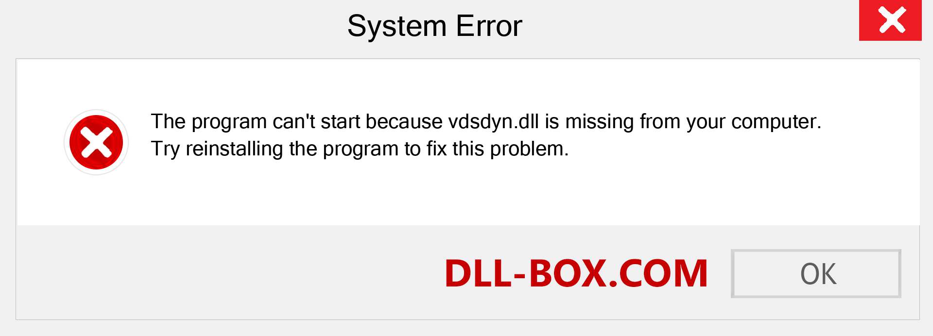  vdsdyn.dll file is missing?. Download for Windows 7, 8, 10 - Fix  vdsdyn dll Missing Error on Windows, photos, images